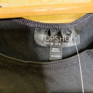 Topshop Tops - Topshop Crop Top Black Stretch Black Size 4 Topshop Tops - Topshop Crop Top Black Stretch Black Size 4